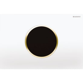 Geberit Sigma 10 Round betjeningsplate, berøringsfri, hvit/gull