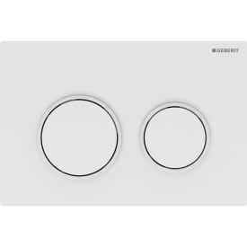 Geberit Omega 20 Round betjeningsplate, hvit/matt hvit