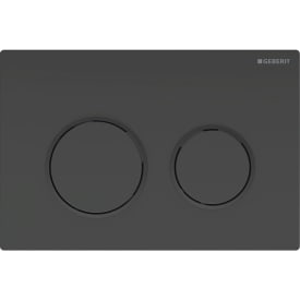 Geberit Omega 20 Round spolplatta, svart/matt svart