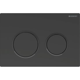 Geberit Omega 20 Round spolplatta, matt svart/svart