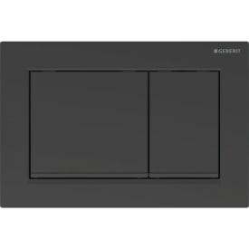 Geberit Omega 20 Square spolplatta, matt svart/svart