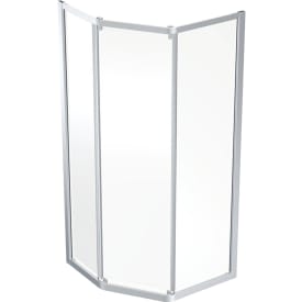 Contura Shower Showerama pentagonalt dusjhjørne 100x100 cm, sølv/klart