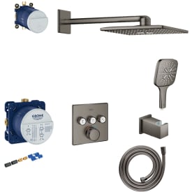 Grohe Grohtherm Smartcontrol duschset, borstat svart krom