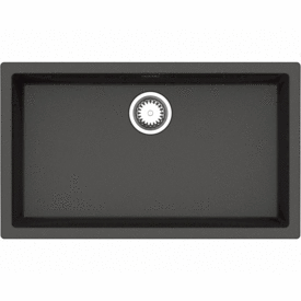 Lavabo Amsterdam 72 køkkenvask, 78x46 cm, sort nistret nistret