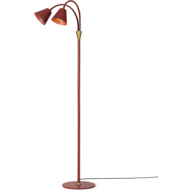 Halo Design Hygge golvlampa, 2 spots, mörkröd