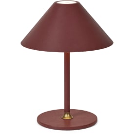 Halo Design Hygge genopladelig bordlampe, H25 cm, mørkerød