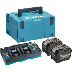 Makita XGT-batterisett, med lader, 2 x 40V/8,0 Ah