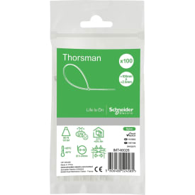 Thorsman kabelstrips 100 stk hvid, 2,5 x 100 mm