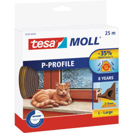 Tesamoll tetningsliste, P-profil, 25 m, brun