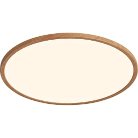 Nordlux Oja Bath dæmpbar plafond, træ, Ø42 cm