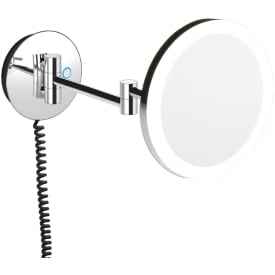 Cosmic Essentials sminkspegel med belysning, Ø20,1 cm, krom