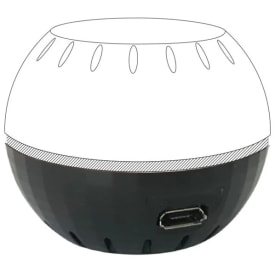 Shelly kronblad med USB for temperatur- og fuktighetssensor, svart