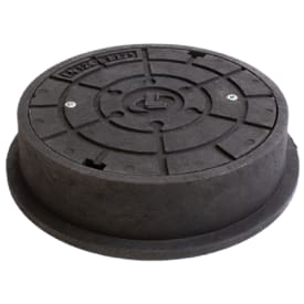 Lauridsen L-Cover fast ram med lock, för Ø315 mm ståndarrör, 12,5 ton, plast