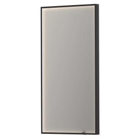 Sanibell Ink SP19 speil med lys, dimbar, duggfri, sort, 50x100 cm