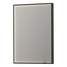 Sanibell Ink SP19 spejl med lys, dæmpbar, dugfri, sort, 60x80 cm