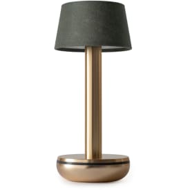 Humble Two genopladelig bordlampe, guld/emerald