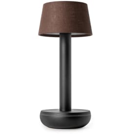 Humble Two genopladelig bordlampe, sort/brun