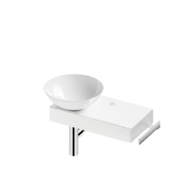 Alape Piccolo Novo servant, 55x32 cm, venstre, hvit