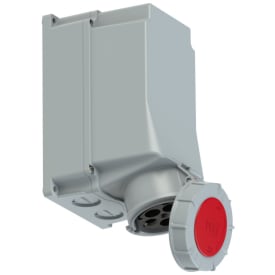 CEE Vägguttag 125A 5P 400V röd, IP67