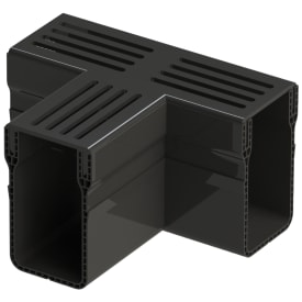 Star Drain 65 x 103 mm PVC-t-skjorte med sort aluminiumsgitter