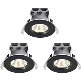 Nordlux Fremont Bath downlight, 2700K, svart, 3 stk