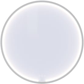 Dansani You Moon speil med lys, matt hvit, Ø75 cm