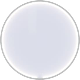 Dansani Moon spejl med lys, mat hvid, Ø90 cm
