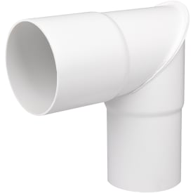 90 mm x 90° Knerør hvit Plastmo