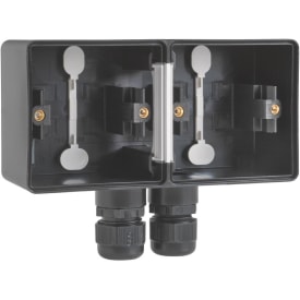 Base 2-modul, 2xM20, IP55, sort
