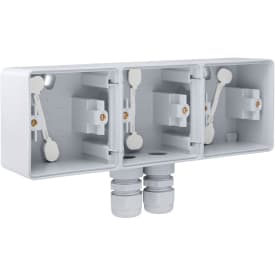 3 stk Base 3-modul, 2 x M20, IP55, grå