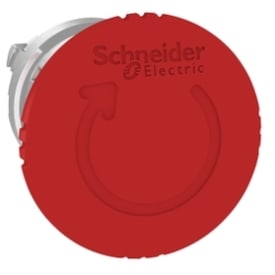 Schneider Harmony ZB4BS844 nødstopshoved med tryk-drej Ø40 mm, rød