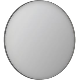 Sanibell Ink SP17 spejl med lys, dæmpbar, dugfri, børstet rustfrit stål, Ø80 cm