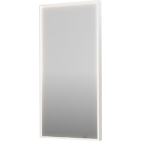 Sanibell Ink SP19 speil med lys, dimbar, duggfri, matt hvit, 50x100 cm