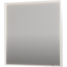 Sanibell Ink SP19 speil med lys, dimbar, duggfri, matt hvit, 80x80 cm