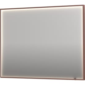 Sanibell Ink SP19 spegel med belysning, dimbar, imfri, borstad koppar, 120x80 cm