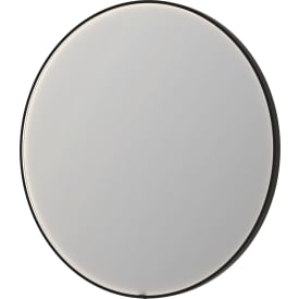Sanibell Ink SP24 speil med lys, dimbar, duggfri, børstet sort, Ø120 cm