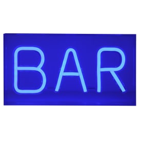 12 stk Veli Bar neonskilt, blå