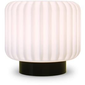 Atelier Pierre Dentelles genopladelig bordlampe, H15 cm, sort