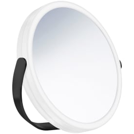 Smedbo Outline kosmetikkspeil med lys, Ø18 cm, sort