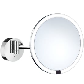 Smedbo Outline kosmetikkspeil med lys, Ø21,5 cm, krom