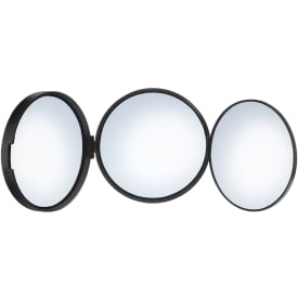 Smedbo Outline Lite veskespeil, Ø10 cm, matt sort