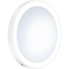 Smedbo Outline Lite kosmetikkspeil med lys, Ø13 cm, hvit