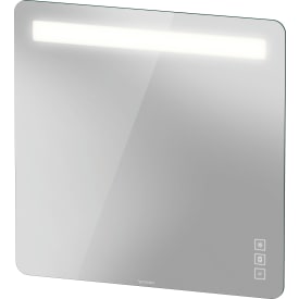 Duravit Luv speil med lys, dimbart, duggfritt, 80x80 cm