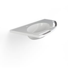 Pressalit Care Matrix Angle Deep servant, 100x57,1 cm, høyre, hvit