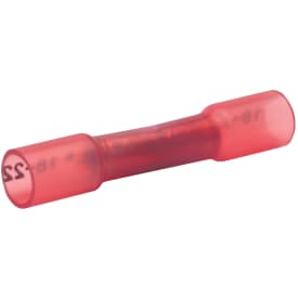 100 stk Isolere. Presshylse krympbar 0,5–1 mm², rød