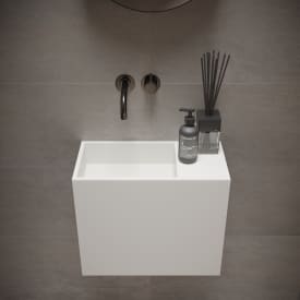 Ideavit SolidWash håndvask, 45x22 cm, mat hvid