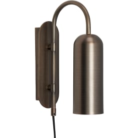 Hübsch Zenith vägglampa, brunerad mässing