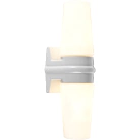 Vegglampe Bernadotte, dobbel, E14, hvit, IP44