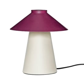 Hübsch Chipper bordlampe, beige/rød