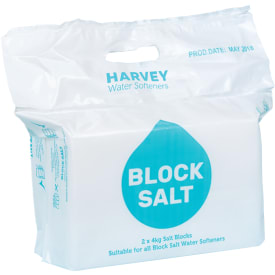 Blocksalt till vattenavhärdare 2 x 4 kg per förpackning. DIN EN973 typ A
